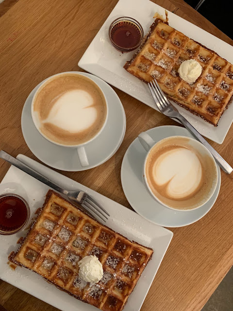 coffee and waffles